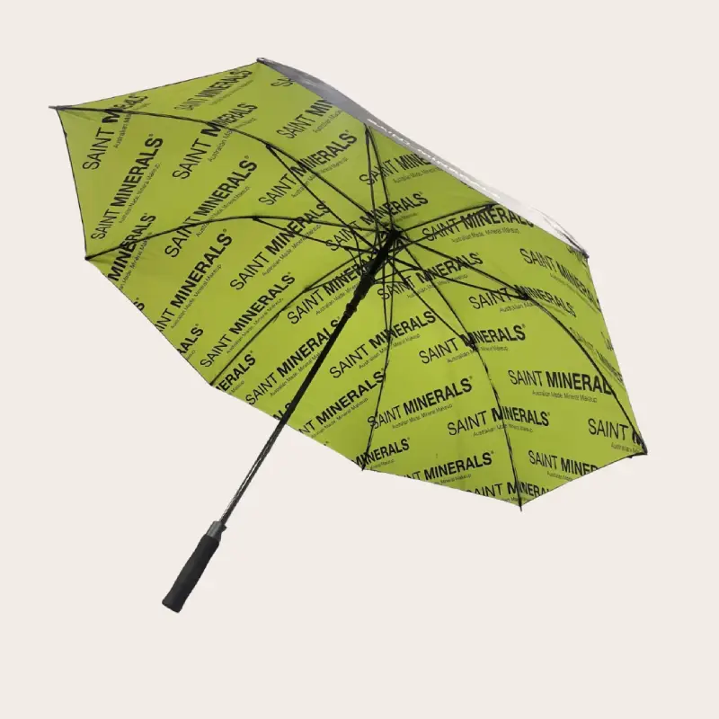 large saint minerals umbrella from underneath